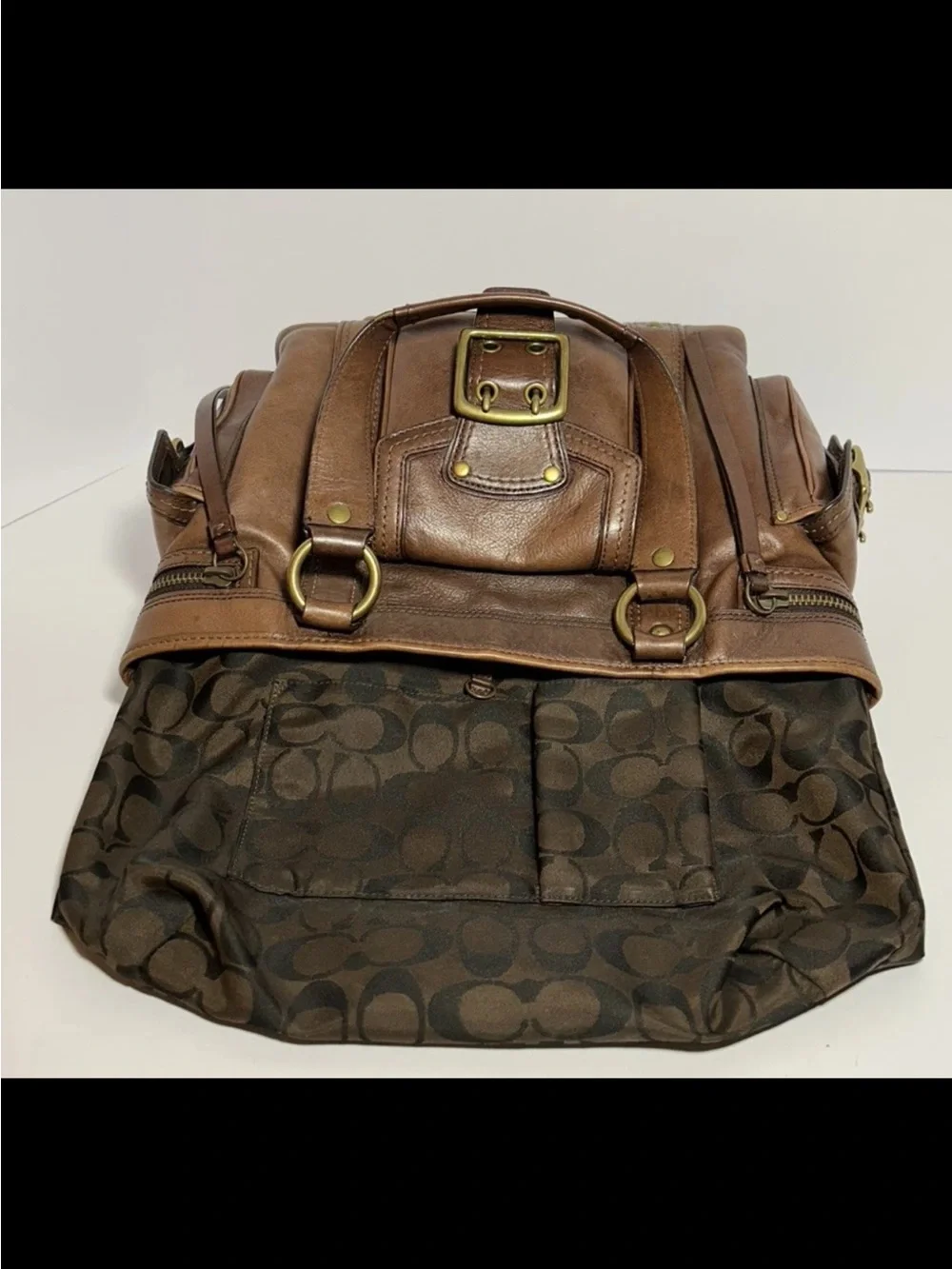 Coach Legacy Shoulder Bag/Tote Cognac Leather,Chunky Brass Hardware,RARE/VINTAGE
